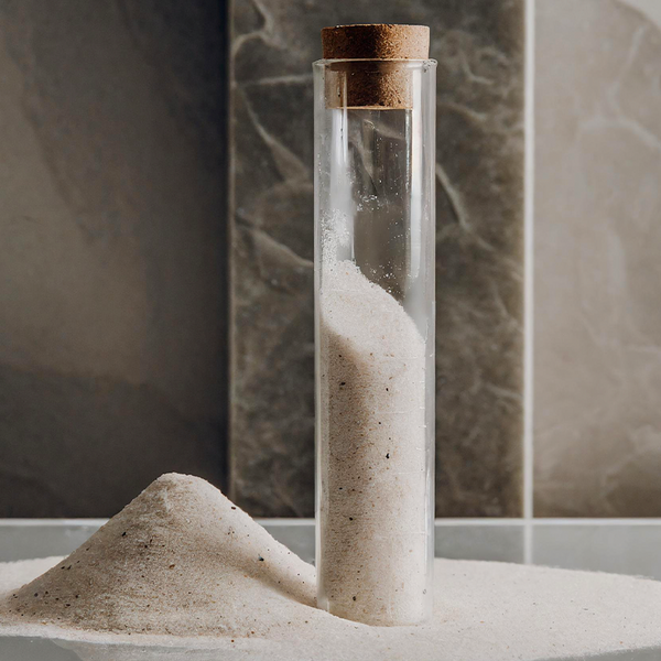 Sel de bain Aarhus au parfum ambre boisé, fiole de 40 g – Secrets d'Autrefois