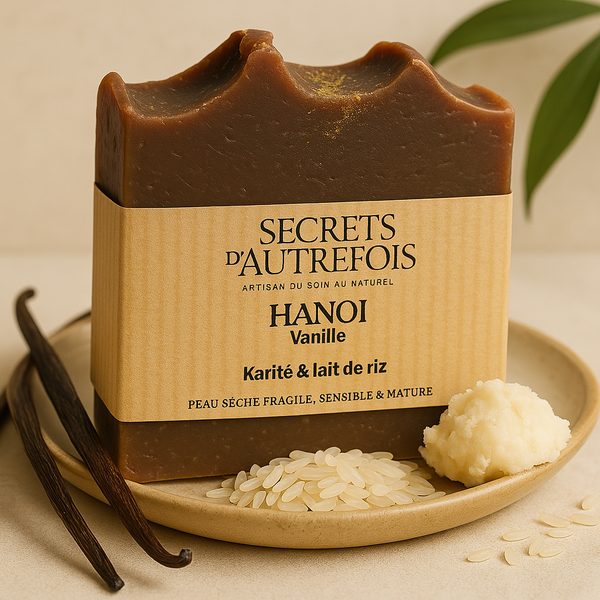 Savon solide Hanoï à l'argile blanche et au beurre de karité – Secrets d'Autrefois